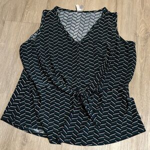 Elegant Black and White Chevron Women's Blouse